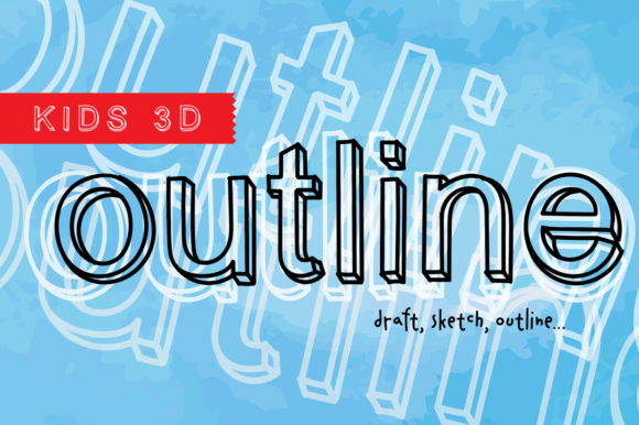 Kids 3D Outline: A Modern Font for Dynamic Design