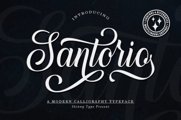 Santorio: The Elegant Script Font Revolutionizing Modern Typography